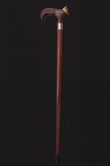 Men’s Pirate Walking Cane Handcrafted Wooden Cane Nautical Style