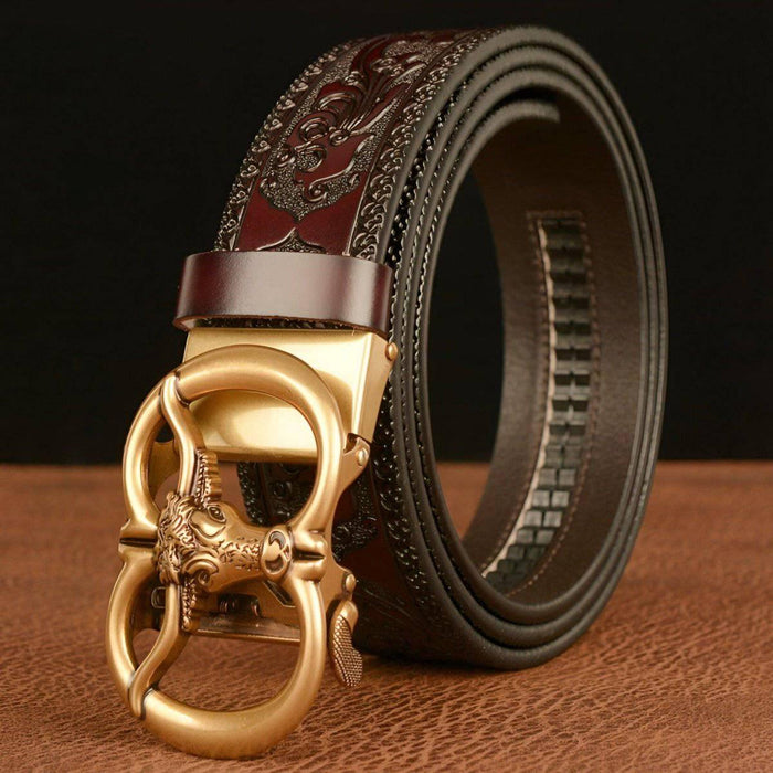 Esprit Animal Belt With Bull Head Pattern, Reece Model