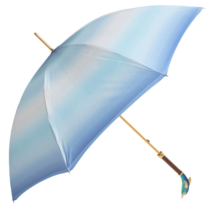 Exclusive Design Dolphin Handle Blue Ombre Canopy Umbrella