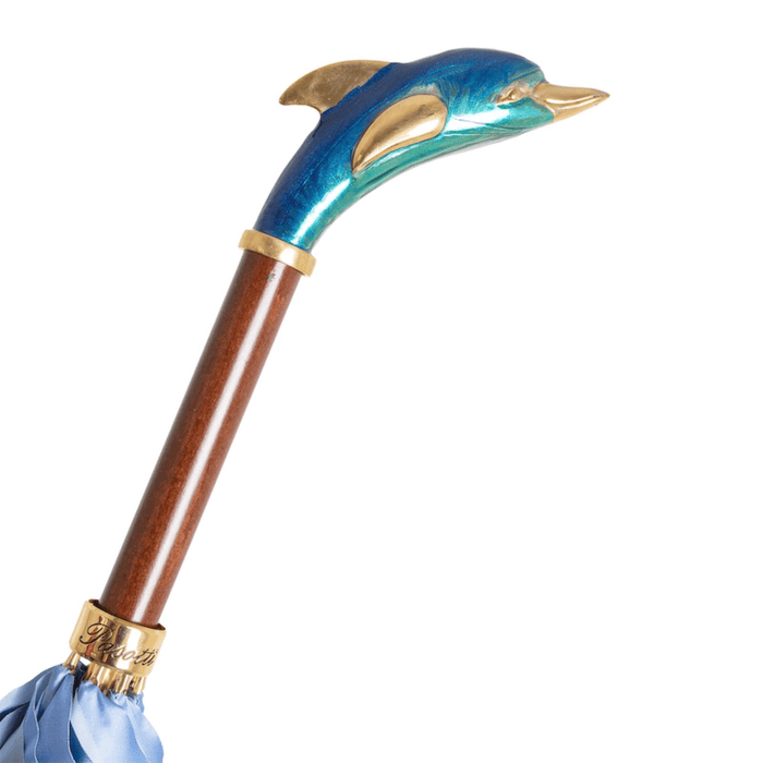 Exclusive Design Dolphin Handle Blue Ombre Canopy Umbrella
