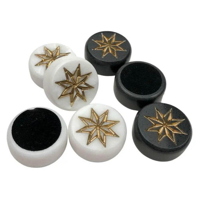 Exclusive Design Set of 27 mm Acrylic Stone Checkers Star