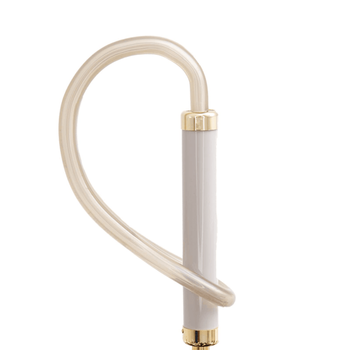 Exclusive Handle Elegant Umbrella, Ivory with Black Stripes