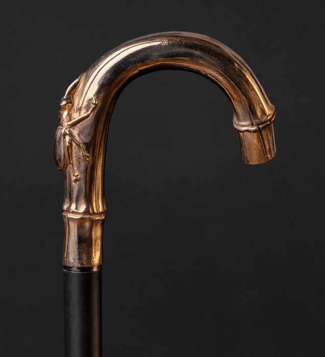Exquisite Walking Cane Crook Handle Giant Stag Beetle - Rare Style