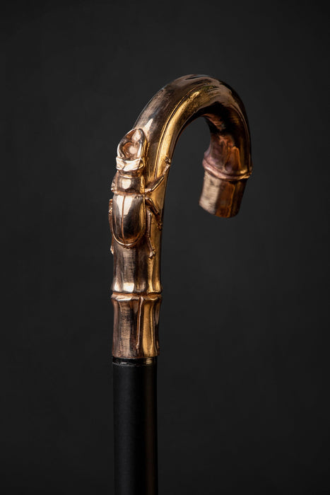 Exquisite Walking Cane Crook Handle Giant Stag Beetle - Rare Style