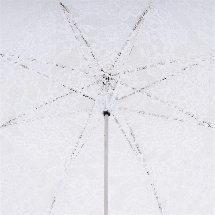 Lace Leather Exclusive Classic White Wedding Umbrella