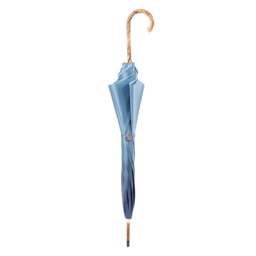 Unique Flowered Interior Blue Canopy Umbrella with Gorse Wood Handle