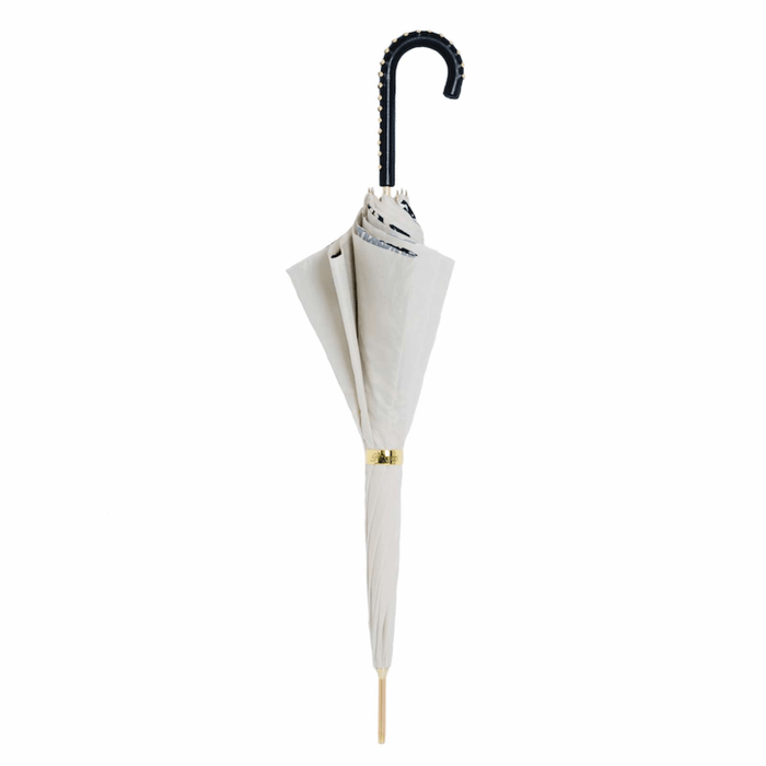 White Zebra Leather Glamour Umbrella Fashionable