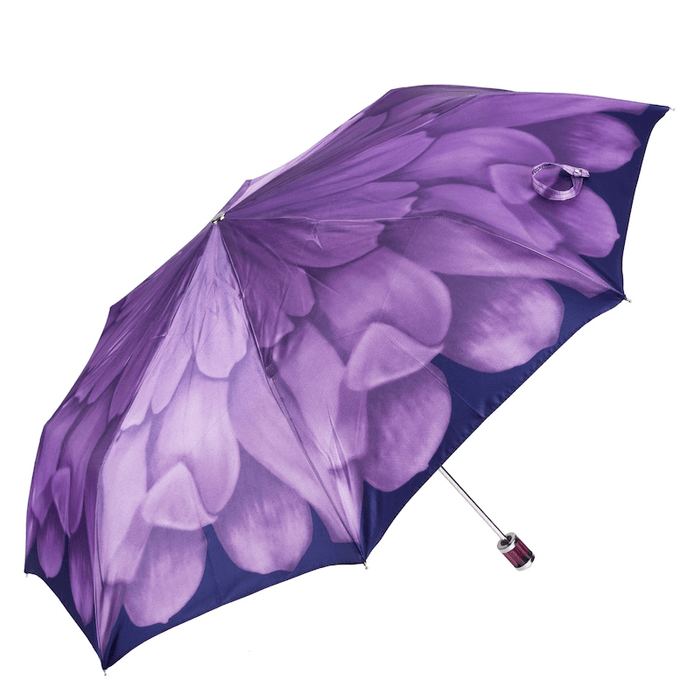 Purple Flower Canopy Designer Folding Umbrella