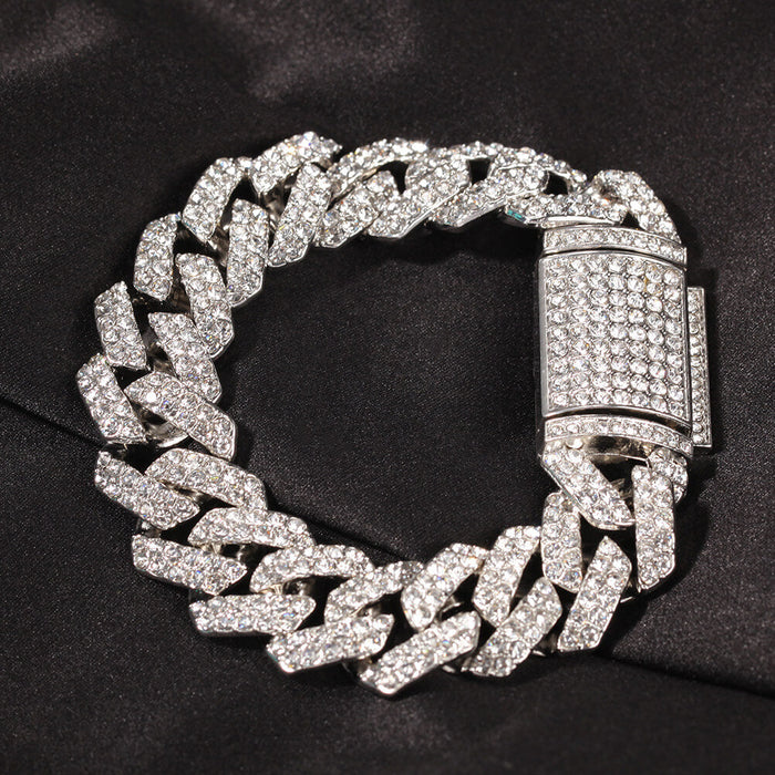 Estrella Bracelet – Silver Brass, 12mm with Cubic Zirconia