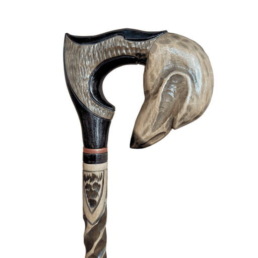 Fashionable Gothic Walking Cane for Men, Raven Skull Head