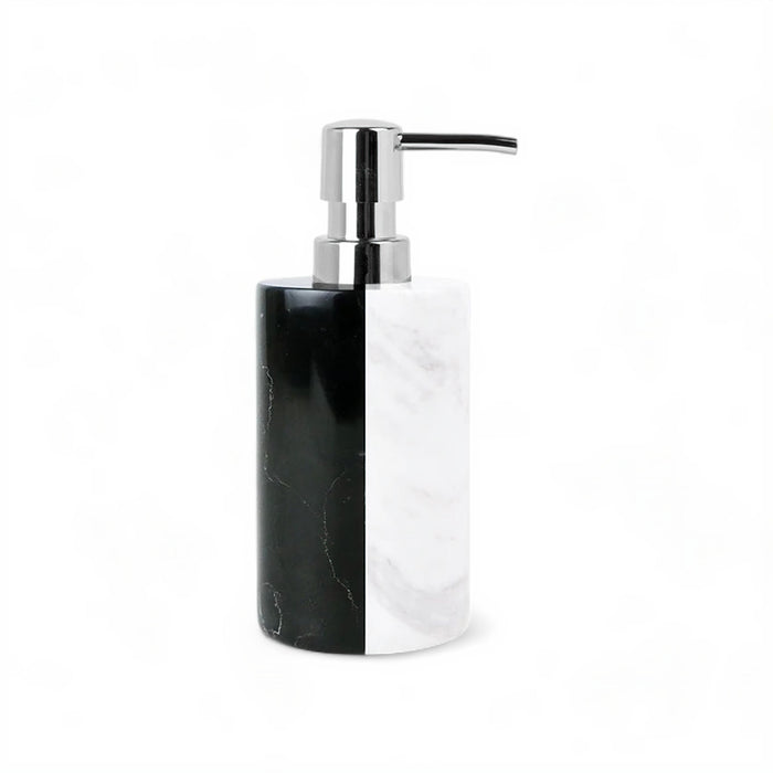 Premium Marble Bathroom Accessories Set – Black & White Split Design