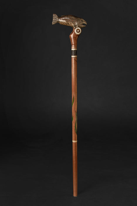 Fish Wood Walking Cane Crafted with Care and Style, Handmade