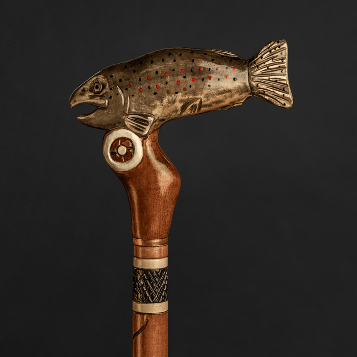Fish Wood Walking Cane Crafted with Care and Style, Handmade