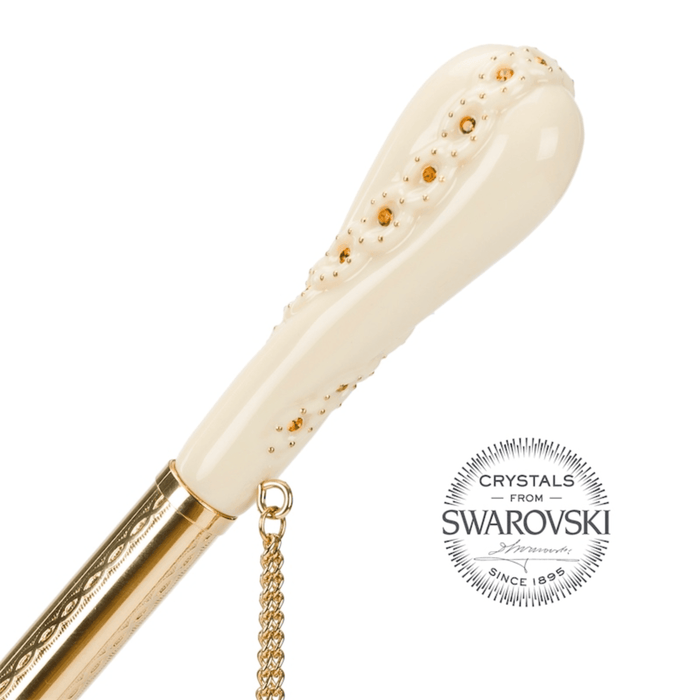 Flowered Vintage Umbrella Handle with Crystals from Swarovski®