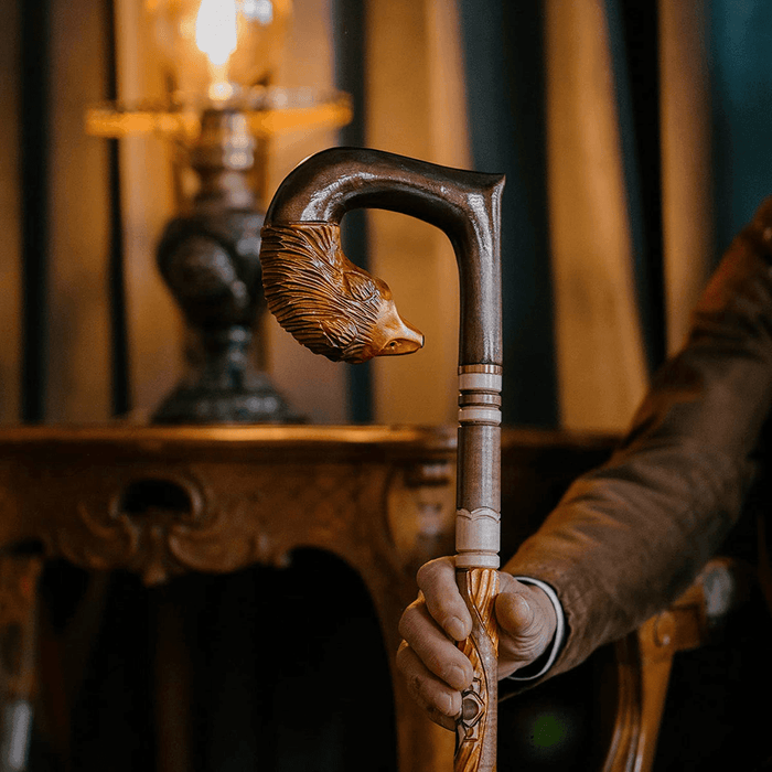 Fox Walking Stick for women Hand Carved - Handmade