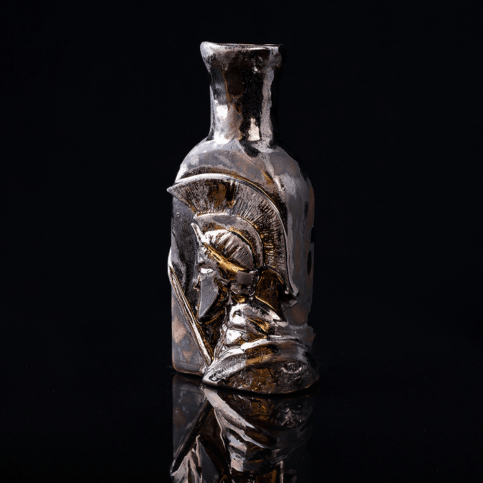 Gold Sparta Art Deco Vase Bottle - Hoplite Bottle Wine