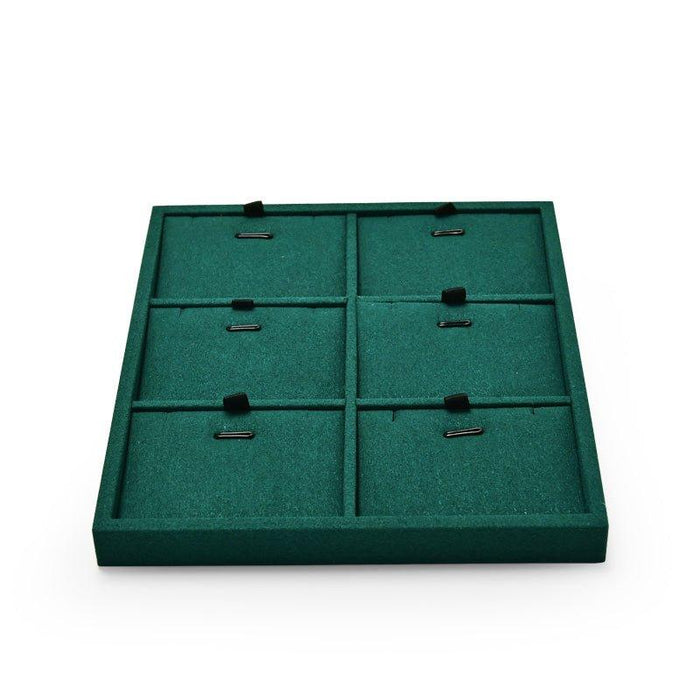 Green Metal Jewelry Display Tray