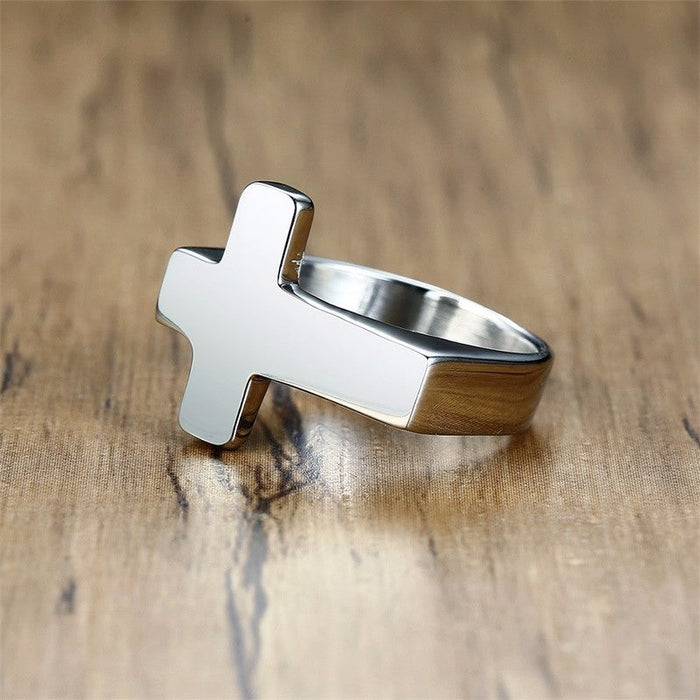 Unique Elegant Savior Silver Ring for Men