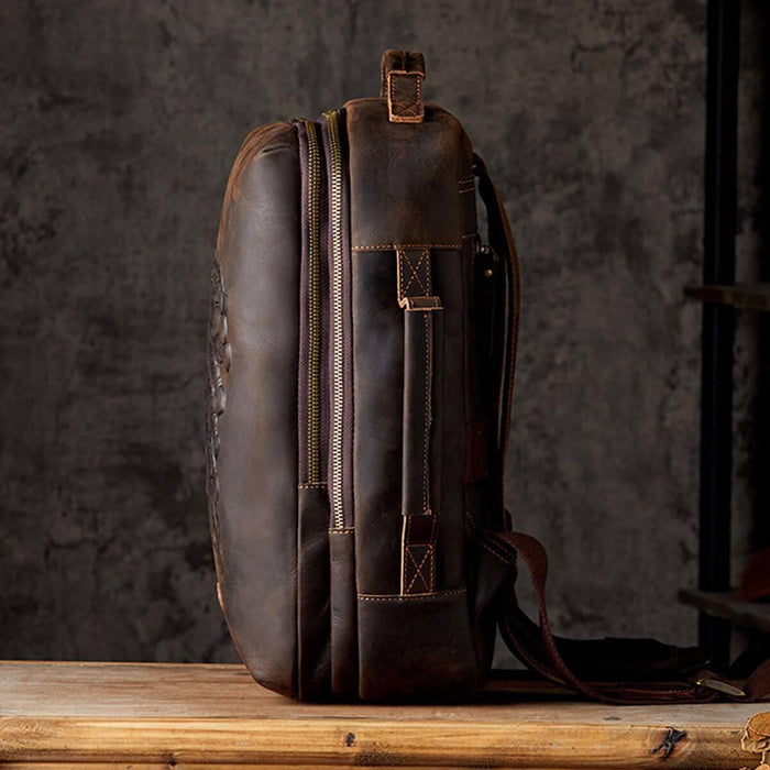Top Cowhide Leather Handmade Premium Vintage Backpack