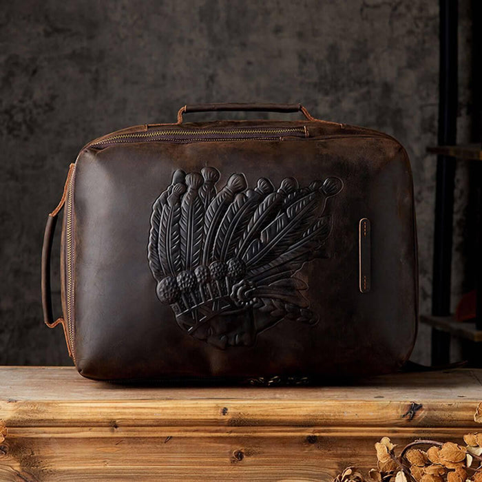 Top Cowhide Leather Handmade Premium Vintage Backpack