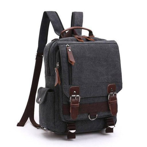 Vintage Canvas Leather Waterproof 20 Liter Travel Backpack
