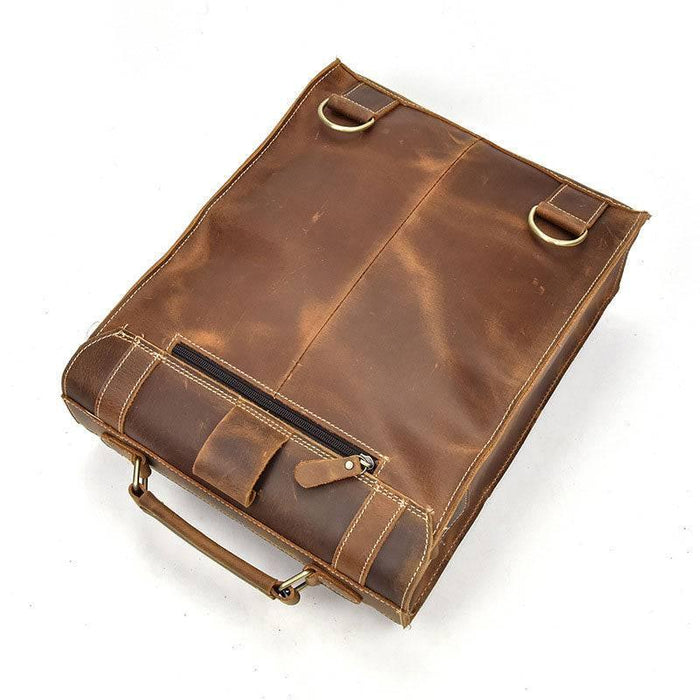 Vintage Genuine Leather Backpack, Casual Daypack