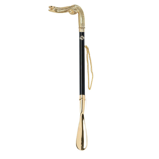 Stylish Artisan Serpentine Shoehorn with Snake Handle