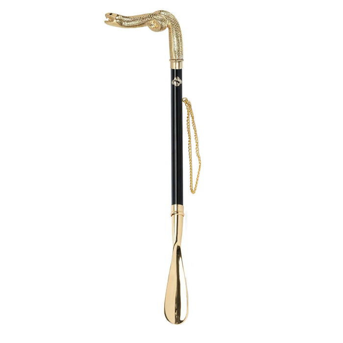 Stylish Artisan Serpentine Shoehorn with Snake Handle