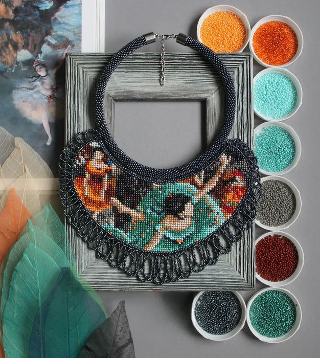 Ballerina Beadwork Necklace – Inspired by Edgar Degas