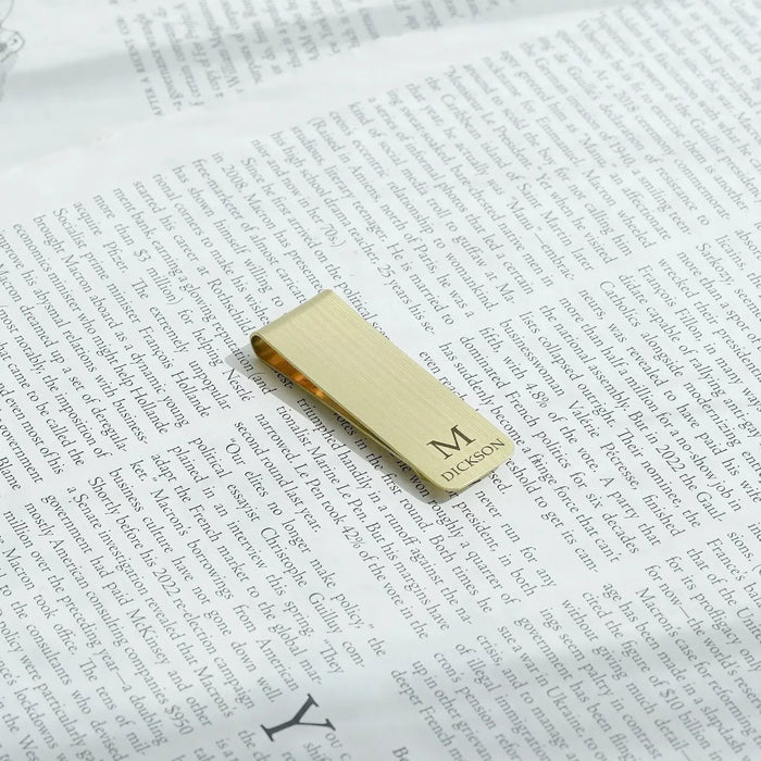 Personalized Slim Stainless Steel Money Clip Holder