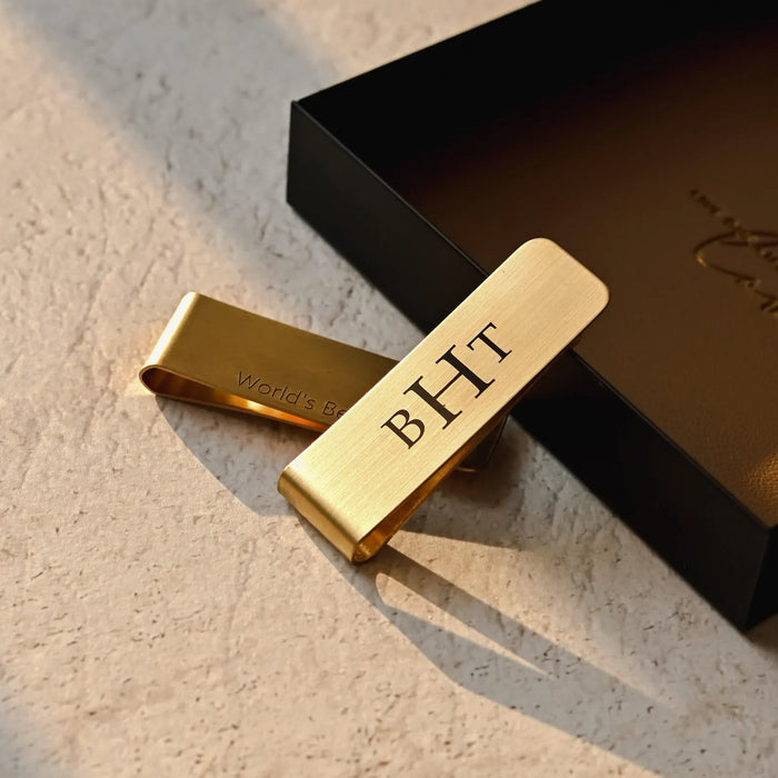 Personalized Slim Stainless Steel Money Clip Holder