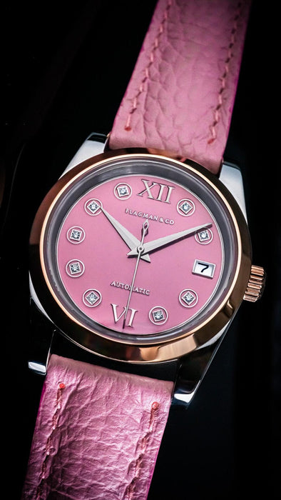 Pink Automatic Luxury Watch for Women – Sophistication Timepiece