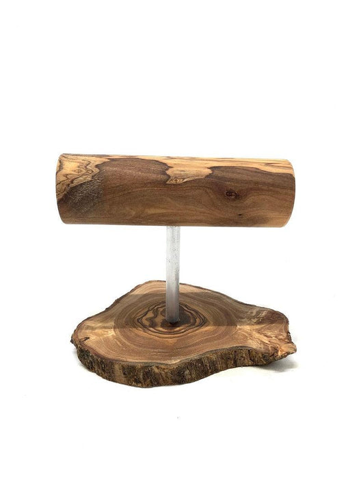 Olive Wood Watch Holder, Natural Rustic Watch Stand
