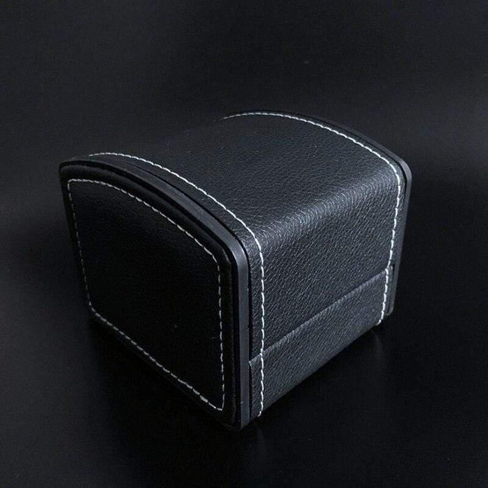 Single-Slot Leather Watch Box, Compact Storage Solution