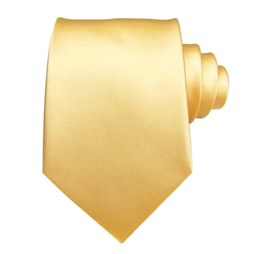 Yellow Gold Silk Tie for Men - Classy Elegant Accessory