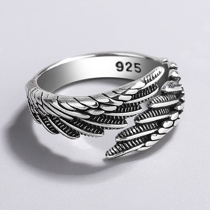 Unique Double Angel Wing Feather Ring
