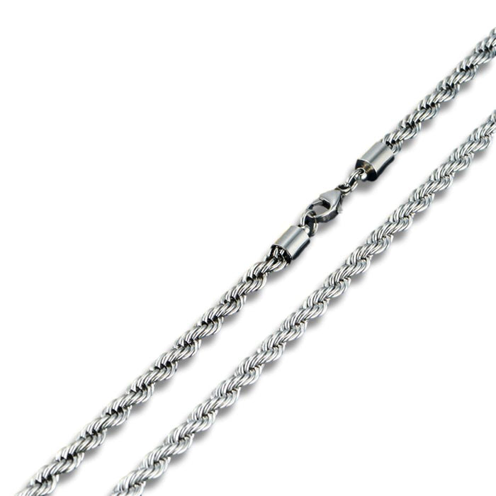 Rope Bracelet – 925 Silver, Rhodium Plated, 3.3mm