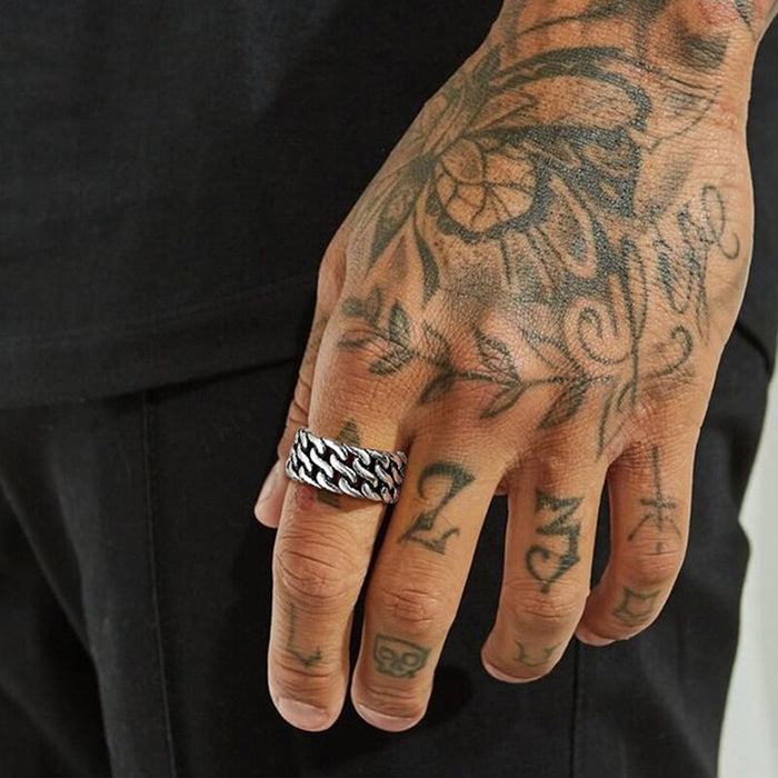 Stainless Steel Celtic Triple Knot Rune Ring