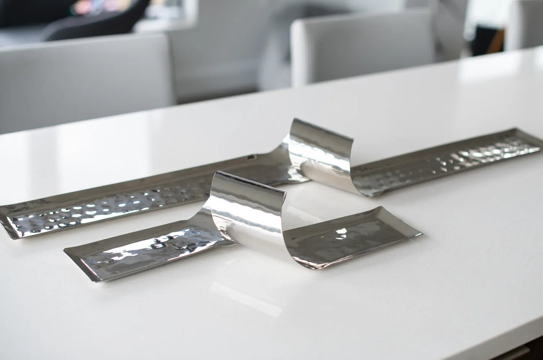 Compact Wave Serving Tray – Little Tsunami, Stainless Steel