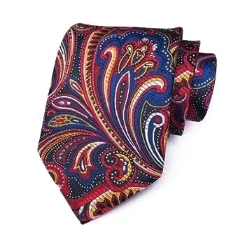 Silk Paisley Necktie for Men - Classy Multicolor Formal Tie