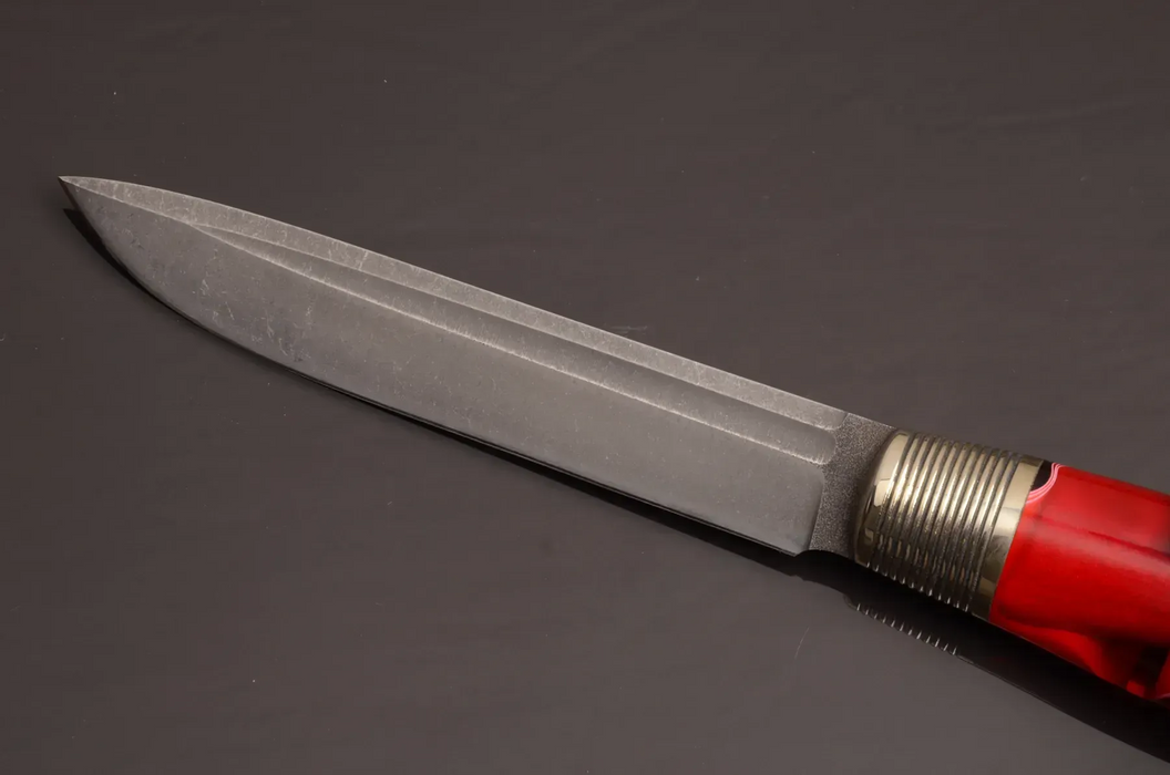 Red Designer Brutal Knife with a Strong Character