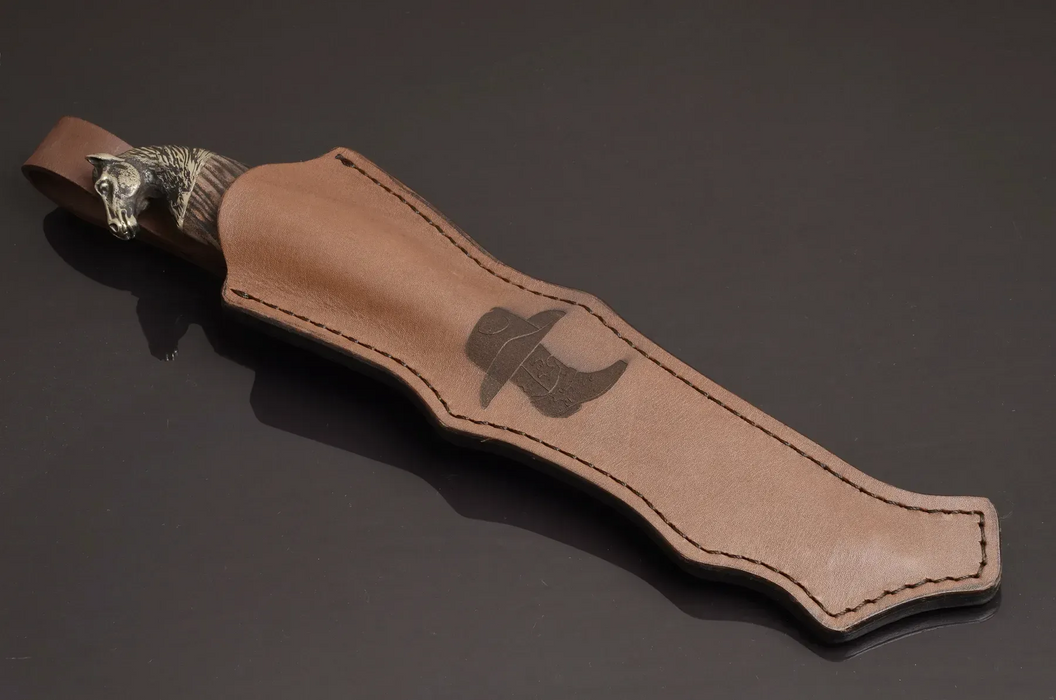 Mustang Handmade Knife with Walnut Handle & N690 Steel Blade