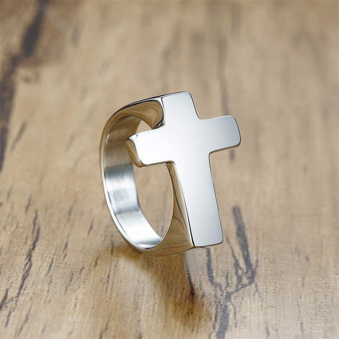 Unique Elegant Savior Silver Ring for Men