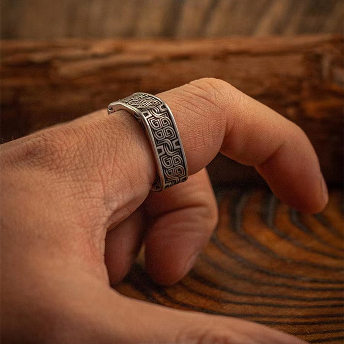 Antique Vintage Square Ring Silver