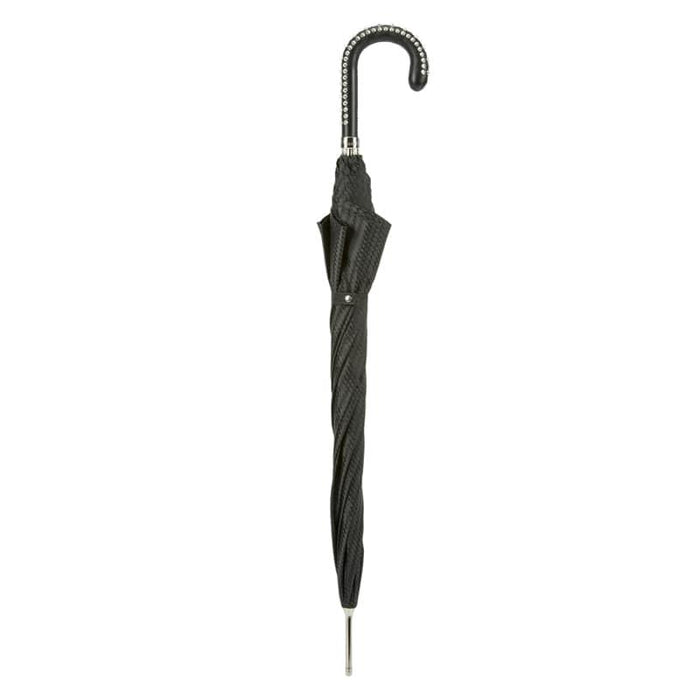 Luxury Black Umbrella, Designer Umbrella With Studs