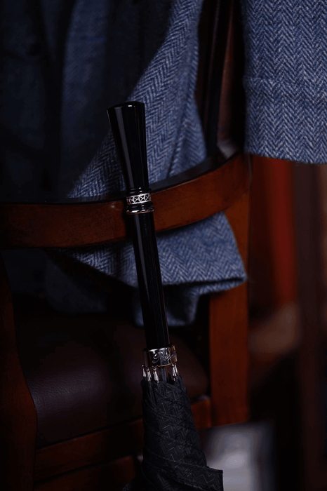 Luxury Elegant Black Gent's Designer Umbrella