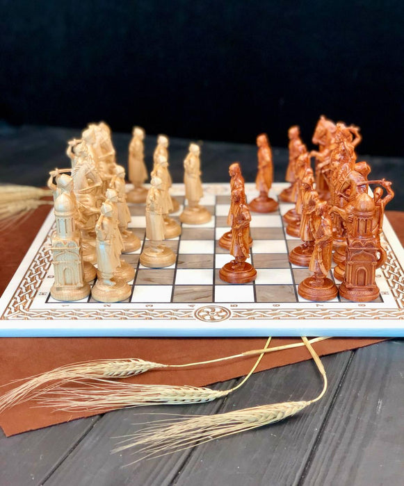 Set of Wooden Chess Pieces, Collectible Chess Pieces