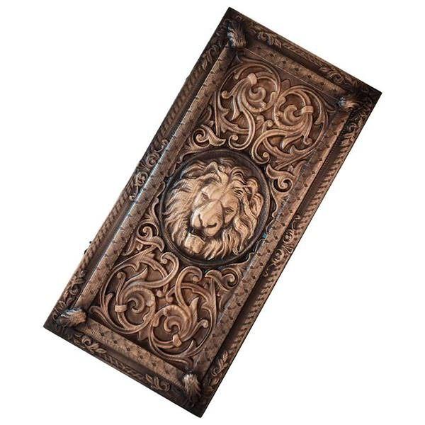 Wooden Backgammon "Lion", Gift Backgammon Set