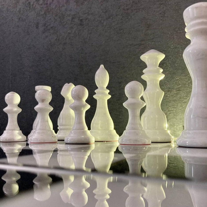 Limited Edition Set of Large Stone Chess Pieces