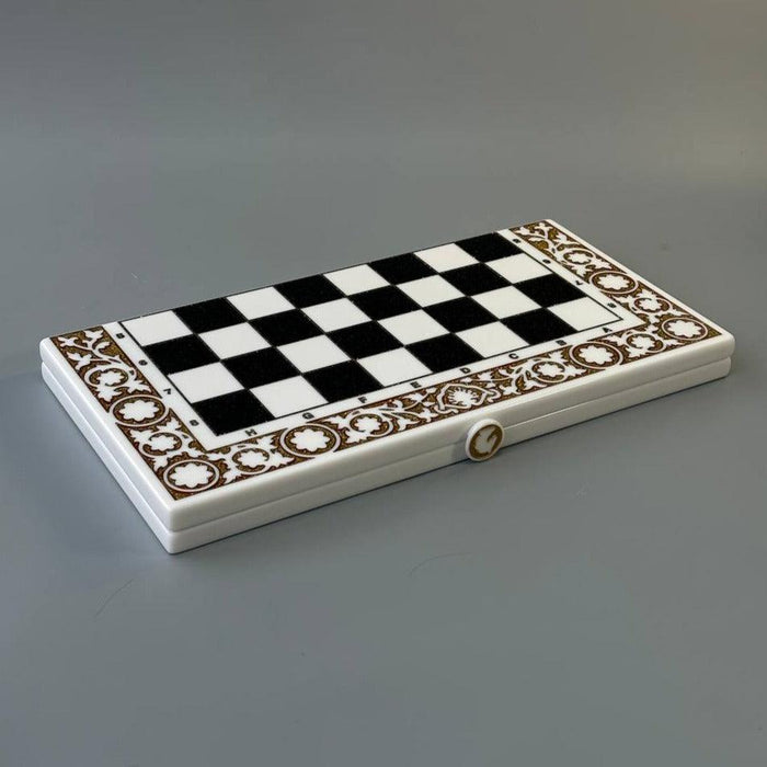 Limited Edition Luxury White Acrylic Stone Chess Set